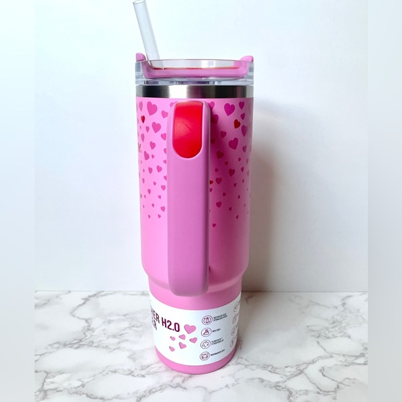 New LIMITED EDITION Stanley Tumbler 30oz Target Valentines Day Pink Sweet Hearts - Picture 6 of 15